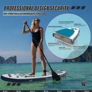 TIGERXBANG Inflatable Stand Up Paddle Board 10'6 – Kayak Seat, Blue