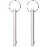 2 Pack Quick Release Pins, Diameter 5/16 inch(8mm) Bimini Top Pin, Usable Length: 2-1/4"(57mm), Full 316 Stainless Steel Marine Hardware for Ship Outfitting/Shipbuilding