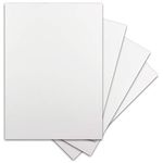 Glüxx-Agent 40 sheets DIN-A3 cardboard 300 g/m² craft paper 42 x 29.7 cm White embossed linen structure construction paper for crafting photo cardboard