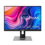 ASUS ProArt Display PA248QV 24.1” WUXGA (1920 x 1200) 16:10 Monitor, 100% sRGB/Rec.709 ΔE < 2, IPS, DisplayPort HDMI D-Sub, Calman Verified, Eye Care, Anti-glare, Tilt Pivot Swivel Height Adjustable , BLACK