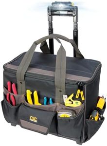 Custom Leathercraft L258 TechGear Roller Tool Bag with Lighted Handle, 17-Inch