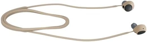 kwmobile Strap Compatible with Sony WF-C700N - Silicone Cord Holder for Wireless Earphones - Beige