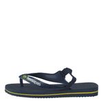 Havaianas Unisex Baby Brasil Logo Ii Flip-Flop, Navy Blue Citrus Yellow, 8/9 UK Child