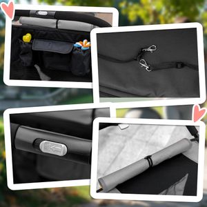 PawHut Foldable Dog Stroller – Black Pet Carrier on Wheels