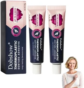 Thermoplastic Denture Adhesive,Ultra Max Hold Denture Adhesive,Clong-Lasting Maintenance.Denture Case Cushion Grip for dentures (2)