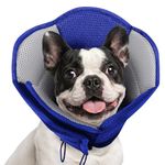 AOFITEE Dog Cones, Small Dog Cone Collar After Surgery, Soft Cone for Dogs to Stop Licking, Breathable Pet Elizabethan Collars Adjustable Pet Recovery Collar for Wound Healing, Blue Small