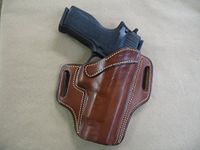 Sig Sauer P 226 / 220 OWB Leather 2 Slot Molded Pancake Belt Holster CCW TAN RH