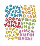 Baker Ross EX594 Glitter Letter (Pack of 850) Puffy Scrapbook Stickers in Fun Self Adhesive Foam Shapes, Vinyl, Assorted, 1cm-1.5cm