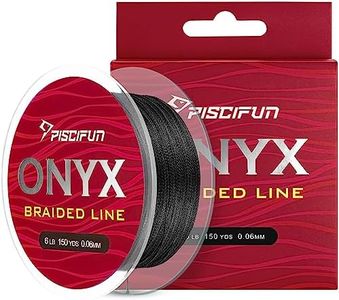 Piscifun Onyx Braided Fishing Line Advanced Superline Braid Lines 150Yd 6lb Black