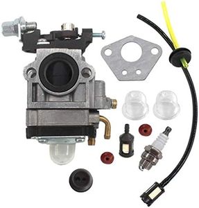 AISEN Carburetor for 2 Cycle 43cc Powermate PCV43 Tiller ARDISAM Earthquake E43 Auger 300486 11334 51.7CC Fuel Line Tune Up Kit