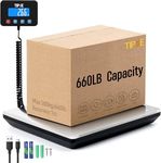 TIPRE Digital Shipping Postal Scale 660lb/1oz Accuracy! Heavy Duty Postage Scale Extra-Large Capacity Stainless Industrial Scale for Small Business, Warehouse, Home, Battery&Charging Cable Included