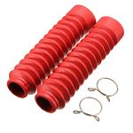 GadiBike Rubber Shocker Front Fork Cover Red for Royal Enfiled Interceptor 650