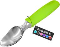 SUMO Ice Cream Scoop - Heavy Duty Stainless Steel Icecream Scooper, Comfortable Non-Slip Grip Handle, Dishwasher Safe for Easy Cleaning, Green