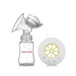 Babys voice Electric Breast Pumps, Breast Pump Safe Milk Storage Bottle Control Milk Suction and Breast Massager Breast Care with USB and Lid for Baby Breastfeeding & accessories- Electric (White)