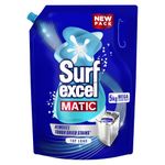 Surf Excel Matic Top Load Liquid Detergent 5Kg Refill Pouch, Specially designed to remove Tough Dried Stains, 1st time in Washing Machine
