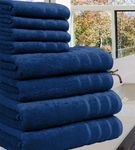 Casabella Luxury 100% Egyptian Cotton Towel Bale - 8 Pieces - 550 Gsm Xlarge Sizes_Royal Blue_8 Pieces Set