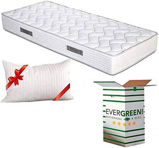 EVERGREENWEB Materasso Singolo 80x190 in Waterfoam alto 20 cm con CUSCINO Memory Foam GRATIS, Ortopedico, Rivestimento effetto Massaggiante, tessuto Antiacaro per Tutti Reti o Letti Singoli FASHION