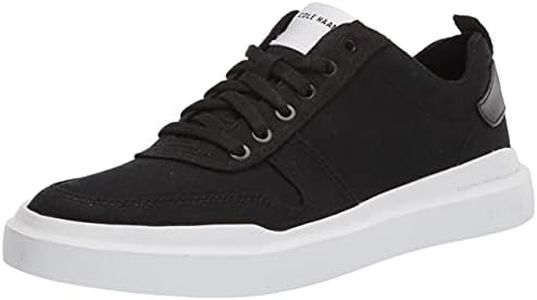 Cole Haan Mens Grandpro Rally Canvas Court Sneaker, Black Canvas/Optic White, 12