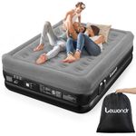 Lewondr Queen Air Mattress with Built in Pump,18" Deluxe Blow Up Mattress Airbed, Comfy Self Inflating Air Mattress, 3Min Fast Inflatable Mattress for Camping, Home, Guests, Travel(661lb MAX), Gray