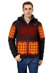 ORORO Men's Dual Control Heated Jacket, 5 Heat Zones with USB-C Rechargeable Battery (Black, XL)