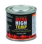 Ultra High Temperature Matt Black Paint for Stoves, Grates, Fireplaces & BBQ's Heat Stable to 650°C