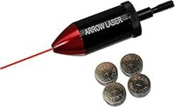 MAYMOC 16MM Crossbow Archery Arrow Red Bore Sighter Tool Threads onto Arrows with 2 Sets of Batteries