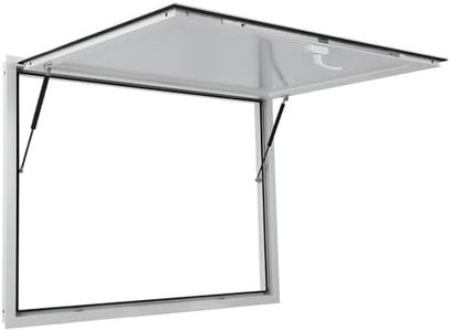 GarveeTech Concession Window for Food Truck 60" W x 36" H, Food Truck Window Up to 85 Degrees, Concession Window with Awning & Door Handle, Concession Stand Serving Window for Food Trucks