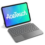 Inateck Ultralight Keyboard Case with Touchpad for iPad A16 11th Gen 2025/10th Gen 2022 (11/10.9 inch), Detachable Keyboard for iPad Air 11" M4 2026/M3/M2, Air 5/4, Pro 11" 4/3/2/1, UK Layout, Gray