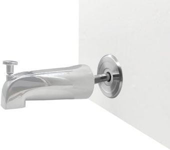 Welvzen 1/4" Spacer for Tub Spout, Flange Trim Ring for Bath Faucet, Eschutcheon Cover Plate for Spigot with Split PP Blocking Water, Shower Pipe Remodeling Sealer for Bathroom(SUS304-Brushed)