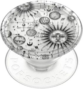 PopSockets: PopGrip Plant - Supporto e Impugnatura Estensibile Realizzati con Materiali a Base Vegetale con un Top Intercambiabile per Smartphone e Tablet - Translucent Cosmic Sun