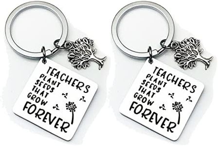 HUASAI 2 Pcs Graduation Gifts for Teacher Class of 2022 Teacher Appreciation Keychain Gifts Teachers Day Gifts