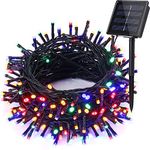 iShabao Solar String Lights Outdoor, 33ft 100 LED Solar Fairy Lights 8 Modes Waterproof Xmas Lights for Garden, Patio, Home, Party, Wedding, Holiday, Tree, Outdoor Decor (Multicolor)