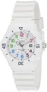 CASIO LRW200H-7B Womens White Analog Watch with White Band