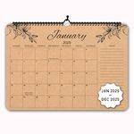 mudrit 2025 Wall Calendar, Monthly Large Calendar runs from Jan 2025 - Dec 2025, Big Blotter Desk Pad For Office, Home, Family, Business, Academic: Size 12" X 17"