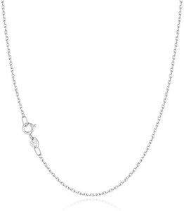 ZAULER Solid 925 Sterling Silver Italian 1.2mm Cable/1mm Wheat/0.8mm Box/2mm Singapore/0.8mm Snake/1mm Diamond Cut Cuban Link Curb Chain Necklace for Women