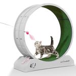 FOLTUSYMY Cat Wheel, Cat Exercise Wheel with Removable Carpeted Runway, 2 Minute Easy Hand Installation, Fun Cat Wand, Cat Treadmill Cat and Fitness