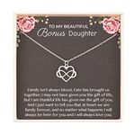 RareLove Bonus Daughter Necklace,Step Daughter Gifts from Stepmum,925 Sterling Silver Tiny Infinity Heart Necklaces Jewellery for Women,Blended Family,Adoptive Daughter Gift for Birthday Wedding