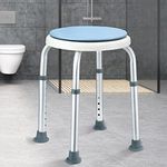 360 Degree Rotating Shower Stool Swivel Shower Chair Adjustable Bath Seat Bathroom for Elderly Disabled Seniors