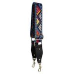 HEALLILY Shoulder Strap Purse Strap Replacement Adjustable Length Handbag Purse Strap Guitar Style Multicolor Canvas Replacement Strap Crossbody Strap for Handbag