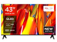 TCL 50V5C-UK 50Inch Full HD Smart QLED Direct LED TV with Android TV and HDR - Compatible with Google Cast and Google Home, Slim Design