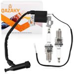 QAZAKY Ignition Coil Spark Plug F7TC GX110 GX120 GX140 GX160 GX168 GX200 4HP 5HP 5.5HP 6.5HP Engine Go Kart Mini Bike Generator Lawnmower Tractor Rototiller Water Pump Harbor Freight Predator 212cc