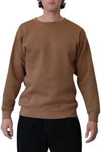 G-Style USA Basic Solid Crewneck Sweatshirt MSC13126 - Roasted Coconut - Medium