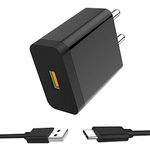 Ultra Fast Type C Charger For Moto G7 Power, Blackberry Evolve X, Lenovo S5, Lenovo S5 Pro GT, Infinix Zero 6, Lenovo K5S, Honor 8 Pro, Xiaomi Redmi A1, LG G8 ThinQ Original Charger Hi Speed Travel Charger Adapter Quick Charge Adaptive Fast Charging Wall Charger | Mobile Charger | Fast Charger | Android USB Charger With 1 Meter USB Type C Charging Data Cable (2.5 Amp, MI5, Black)