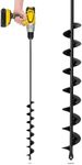 SORANGEUN 2”x32“ Auger Drill Bit for Planting, Heavy-Duty Planting Auger for Bulbs, Post Hole Digger for 3/8”Hex Drive Drill