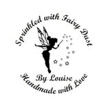 Personalised Hand Made self Inking Stamp - Fairy Design - 28mm circ Your Name