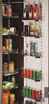 Avocetmobily Wired Pantry Unit Storage System (Silver, Cabinet Width 600mm 12 Baskets) with Hinges (Stainless Steel, Hanging Shelves)