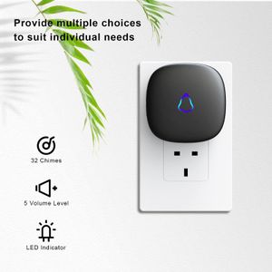 SECRUI Wireless Doorbell – Waterproof, Long Range, 58 Chimes, Black