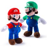 EQUASIS Super Mario Plush, Mario and Luiqi Plush Toys, Soft Stuffed Plush Toys,Set -13in