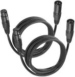 2Pack 3 Pin Dmx Cables Male Female XLR Patch Cables, Cable Dmx 3m/9.8ft XLR Male to XLR Female Light Dmx Cable with 3 Pin Connector, Short Dmx Cable 3ft for Stage Lights Dmx Signal Connection