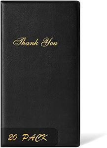 ThanKiu2 Restaurant Check Presenters - Guest Check Card Holder with Gold Imprint (20 Pack) - Bill Book Restaurant - Guest Check Book - 5.5" x 10"